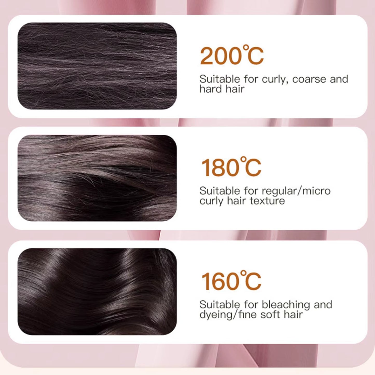 2026 New Mini Straightener Rechargeable Portable Hair Straightener Brush Anti-Scald Shell Cordless USB Charging Straighteners